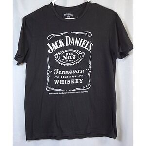 Jack Daniels Old No. 7 Brand Tennessee Whiskey Black Graphic T Shirt Sz Lg